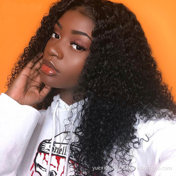 Factory Direct Sale Kinky Curly Front Lace Wigs Natural Color Extra Long Mink Lace Front Natural Hair Wigs Cheap